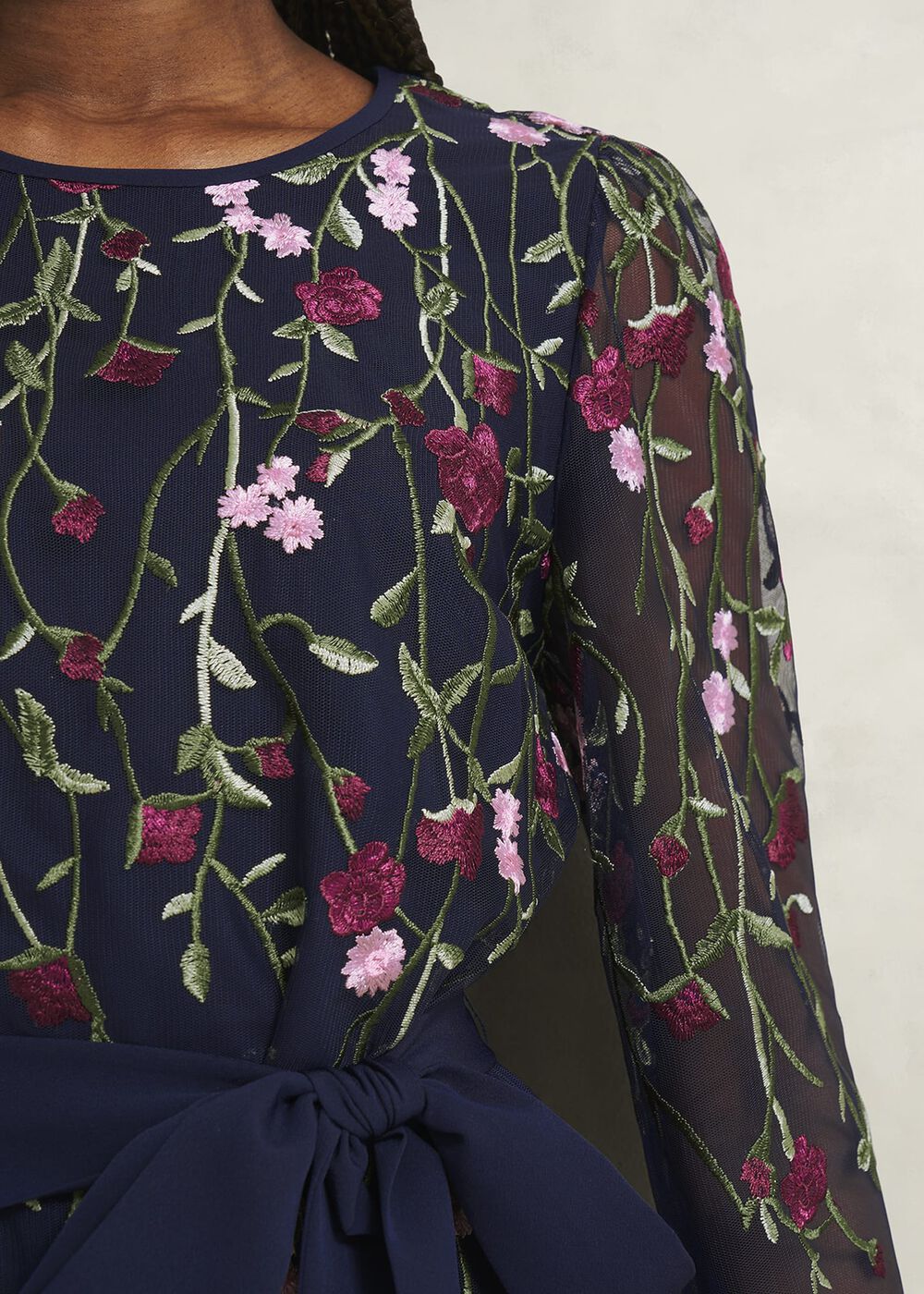 Emmy Embroidered Dress, Midnight Multi, hi-res