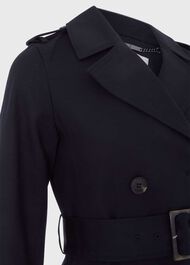 Shea Shower Resistant Trench Coat, Navy, hi-res