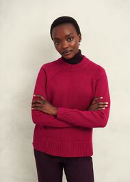 Deborah Cotton Jumper, Cranberry, hi-res