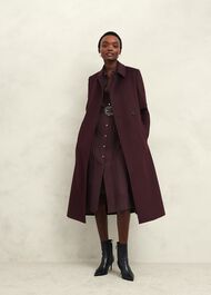 Petite Livia Wool Coat, Malbec Purple, hi-res