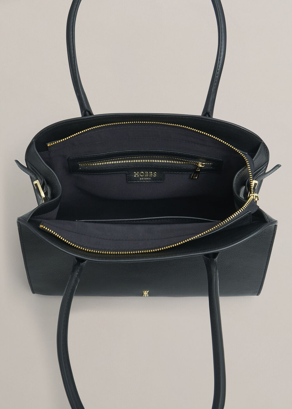 Alexis Leather Shoulder Bag, Black, hi-res