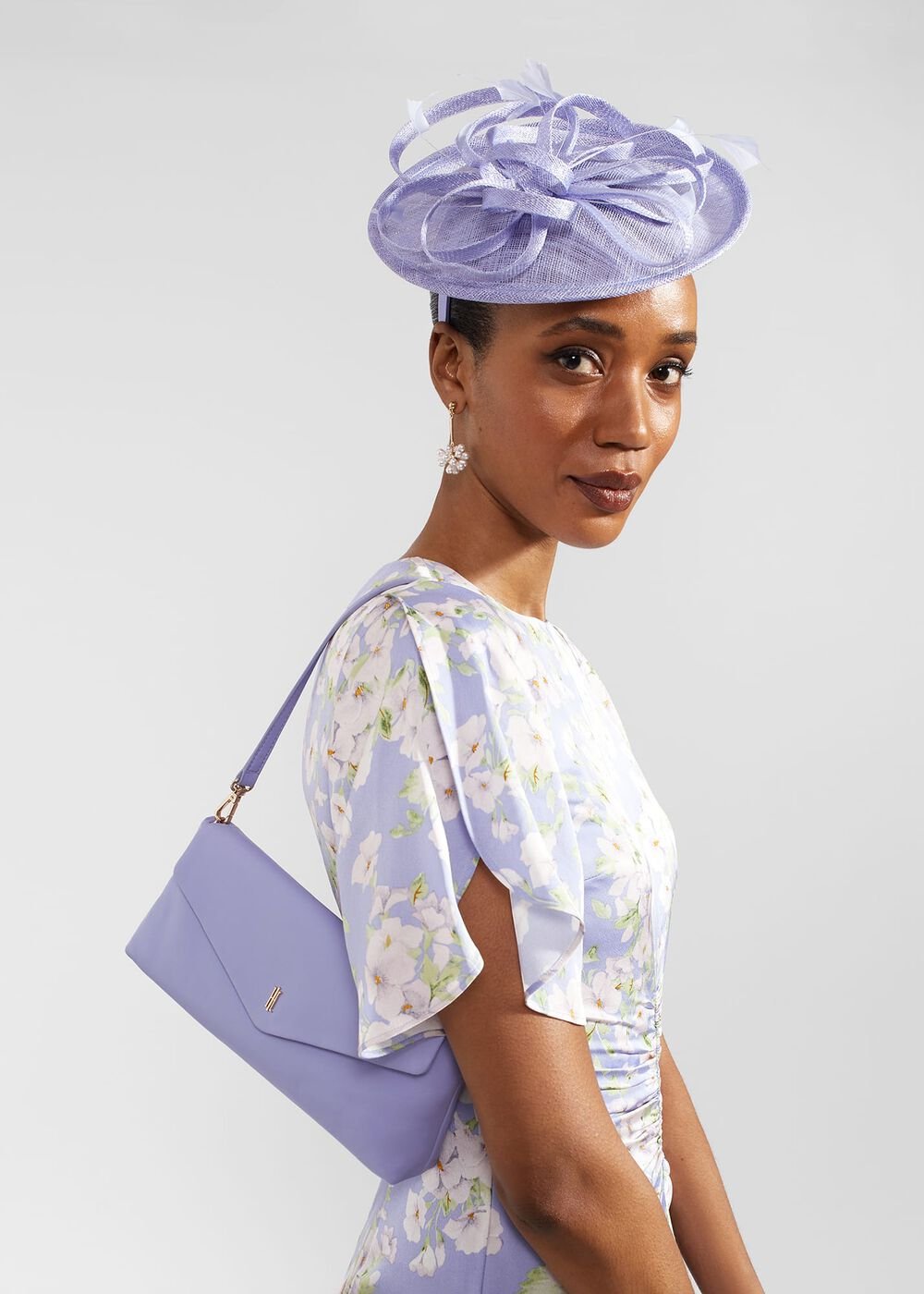 Greenwich Leather Clutch Bag, Lobelia Blue, hi-res