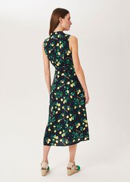 Carina Printed Midi Dress, Navy Multi, hi-res