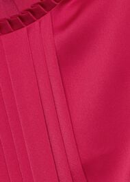 Marlene Satin Midi Dress, Fuchsia, hi-res