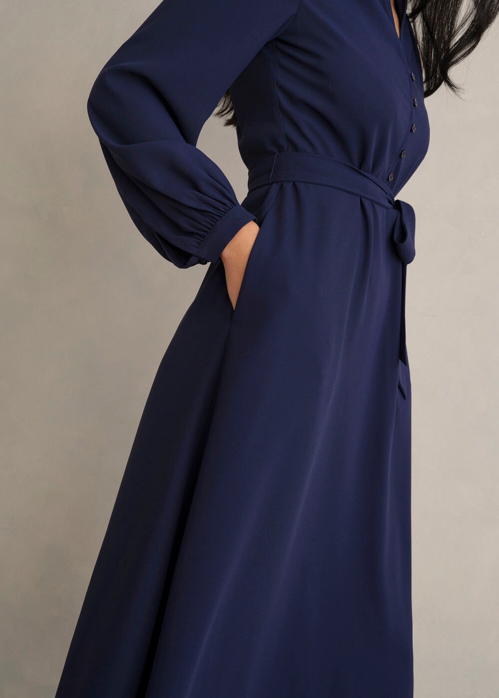 Lettie Dress, Midnight Navy, hi-res