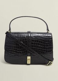 Larissa Leather Crossbody Bag, Black, hi-res