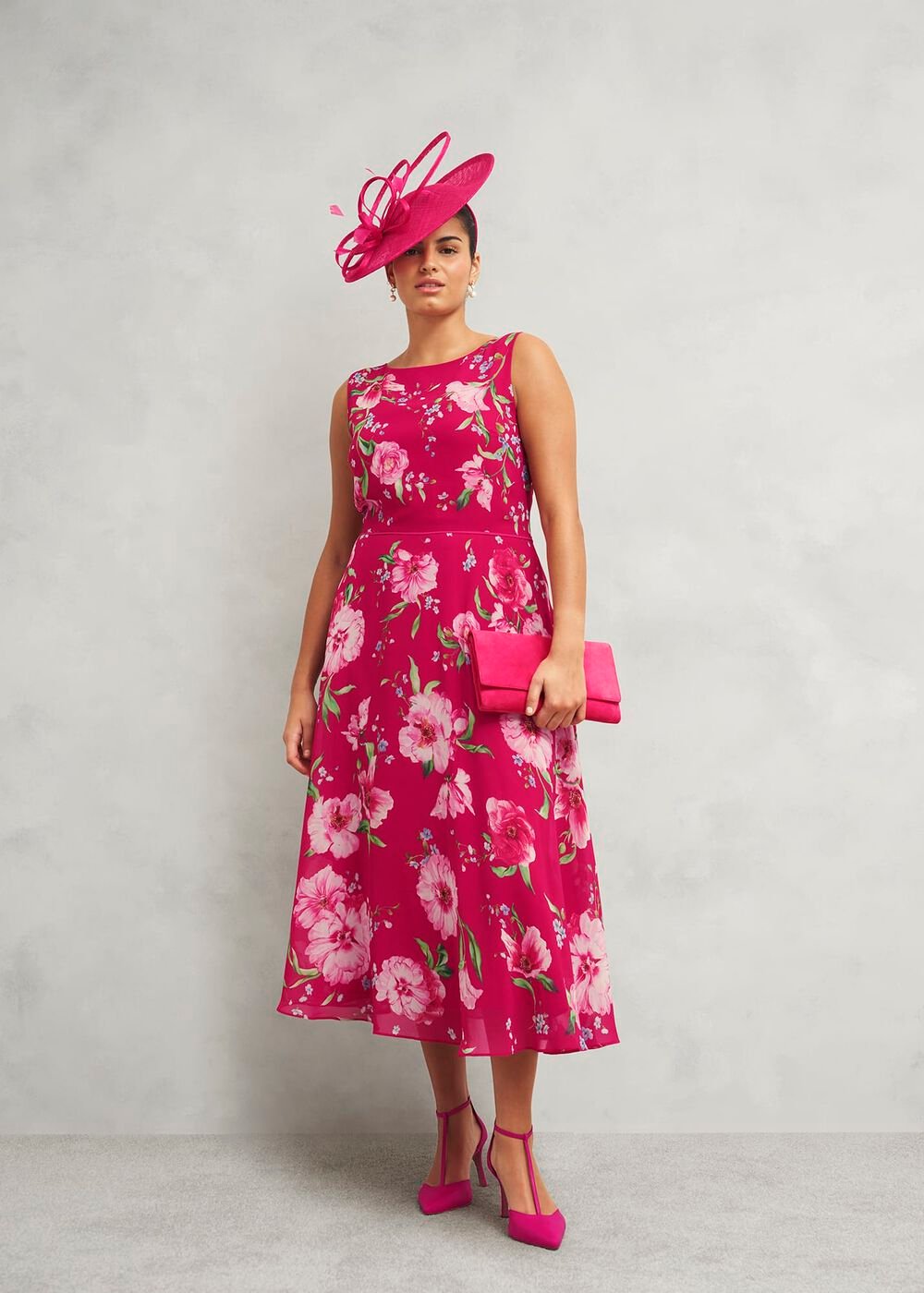 Petite Carly Dress, Pink Multi, hi-res