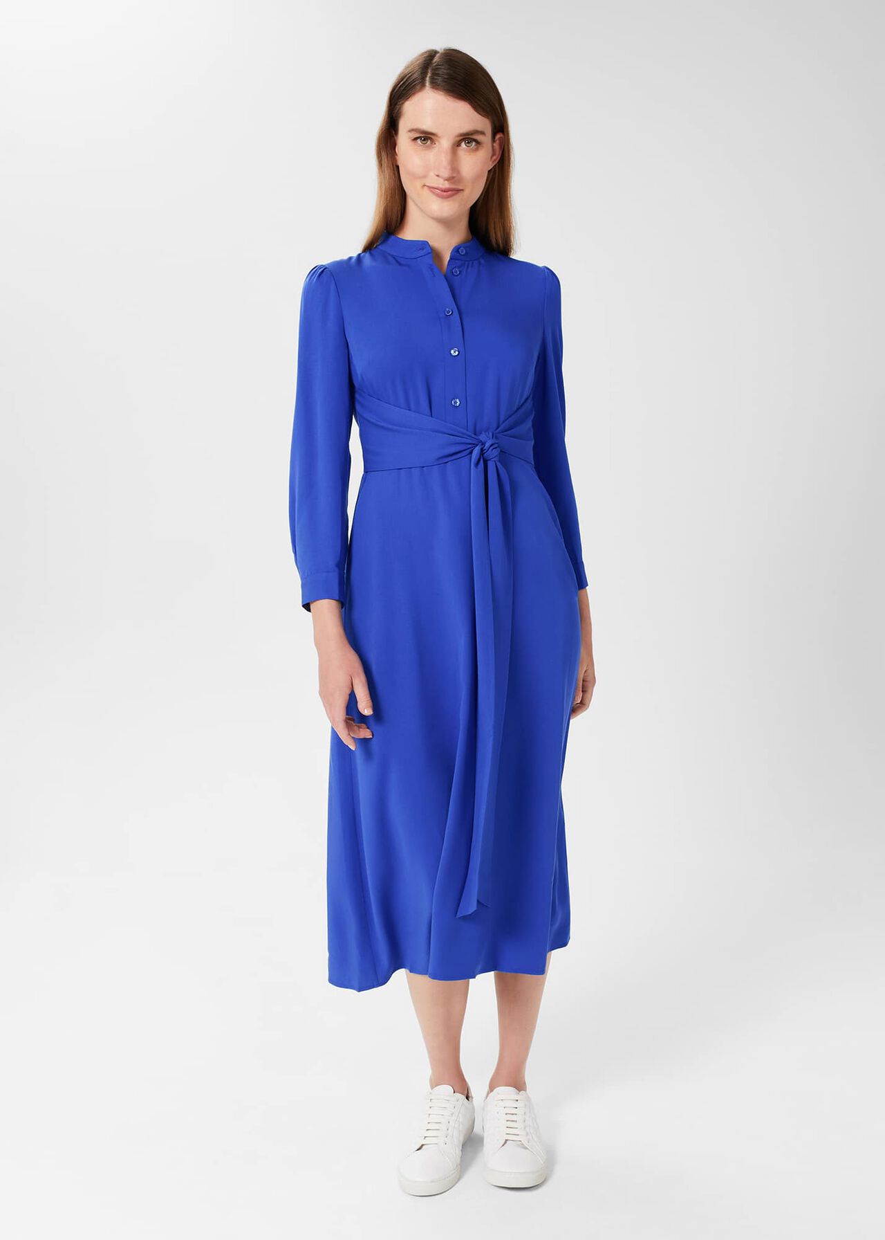 Astral Blue, Textured Fit & Flare Dress
