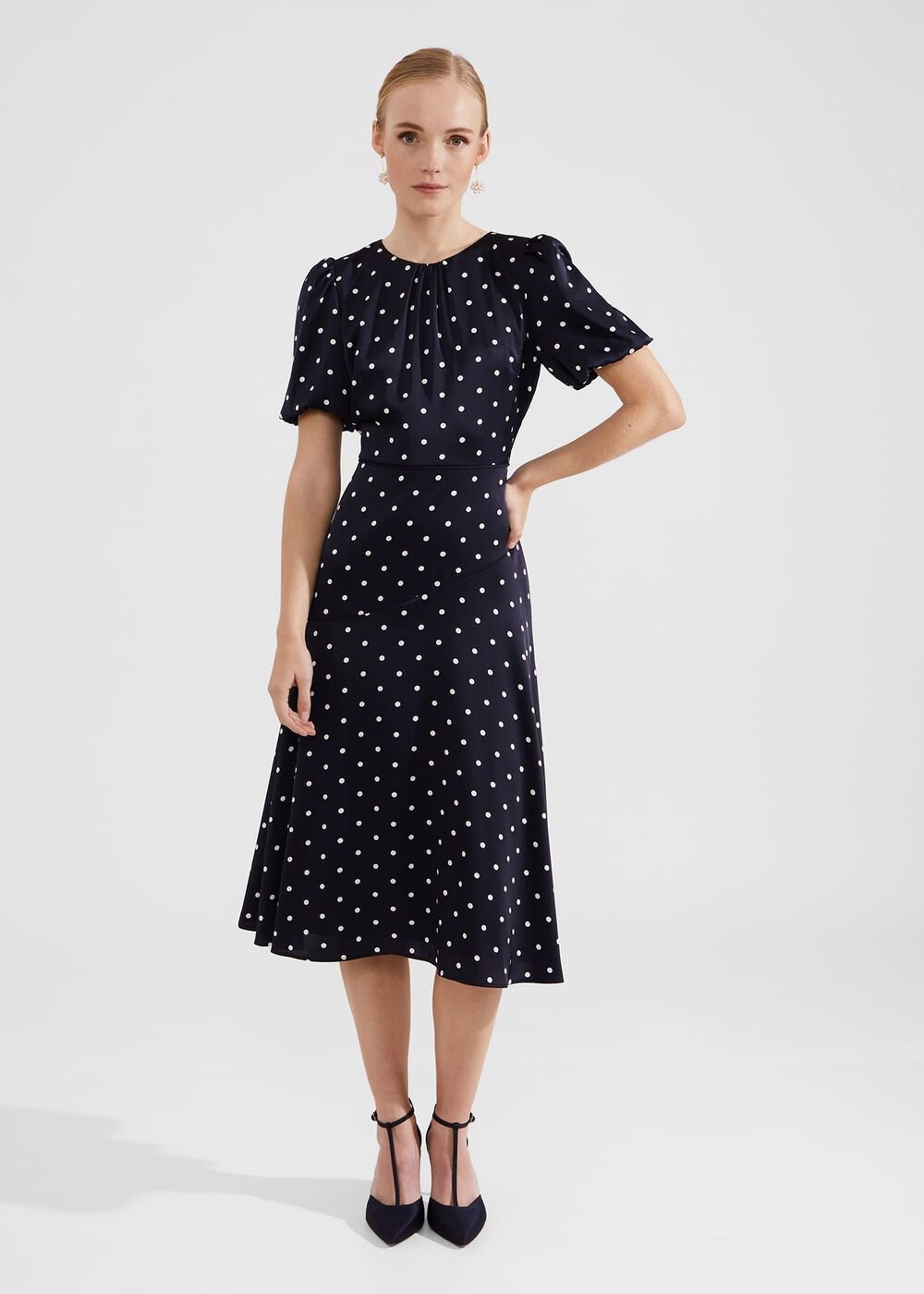 Christina Dress, Navy Ivory, hi-res