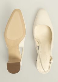 Lily Leather Slingbacks, Buttercream, hi-res