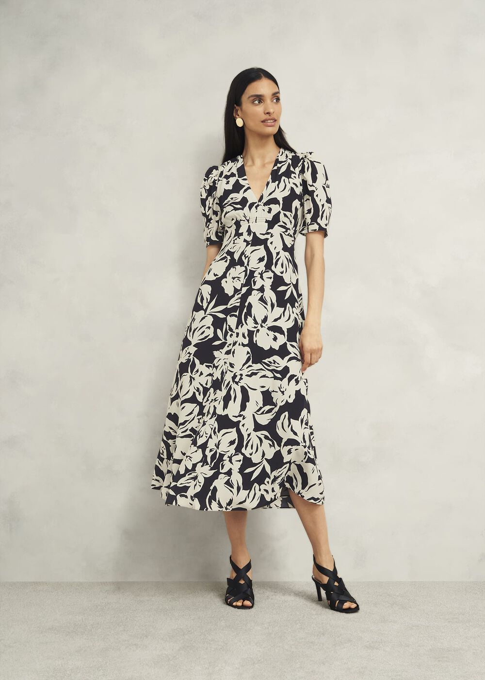 Chiltern Dress, Black Cream, hi-res