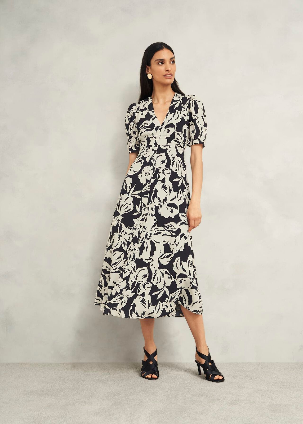 Chiltern Dress, Black Cream, hi-res
