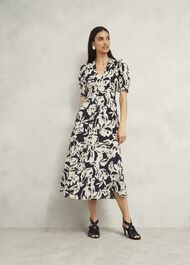 Chiltern Dress, Black Cream, hi-res