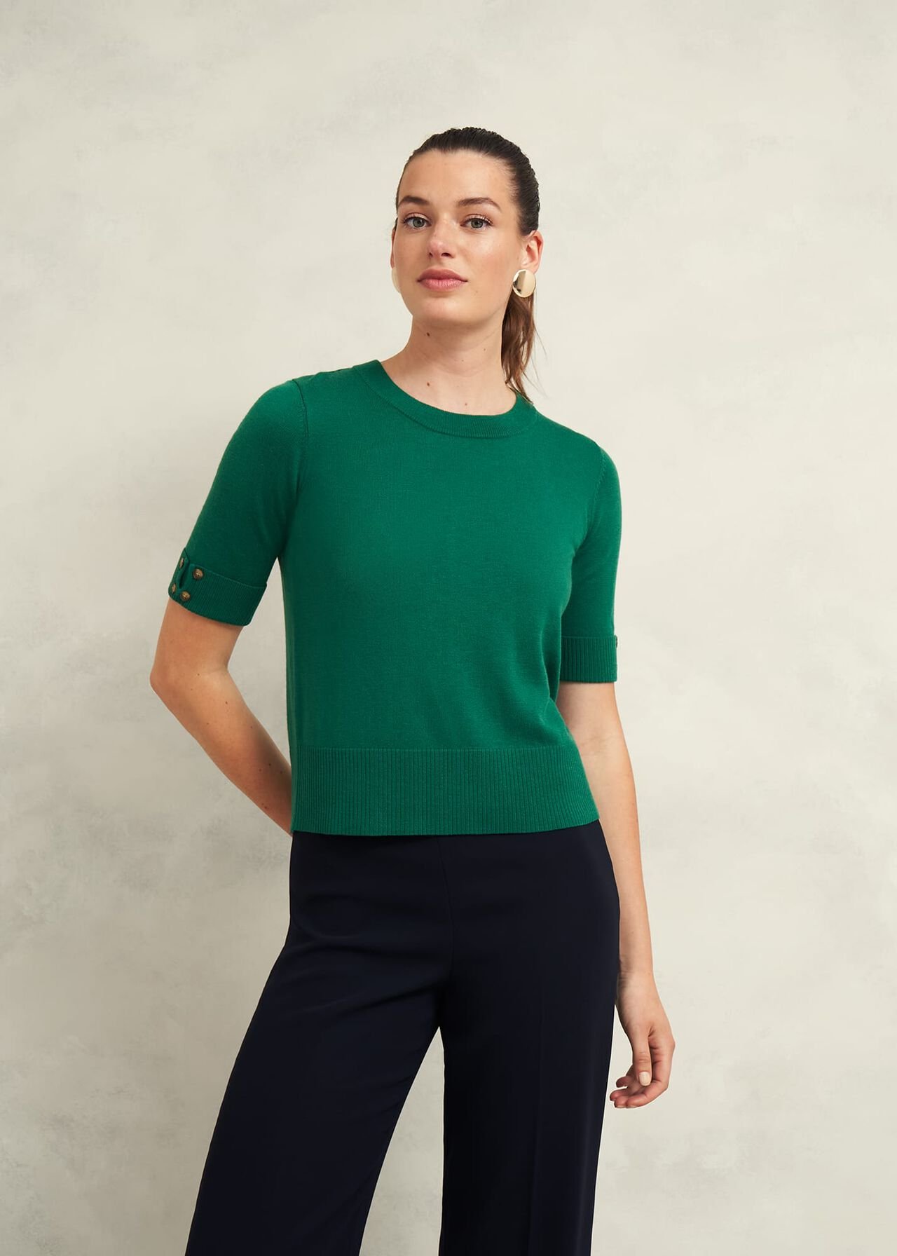 Leanne Jumper With Wool, Agate Green, hi-res