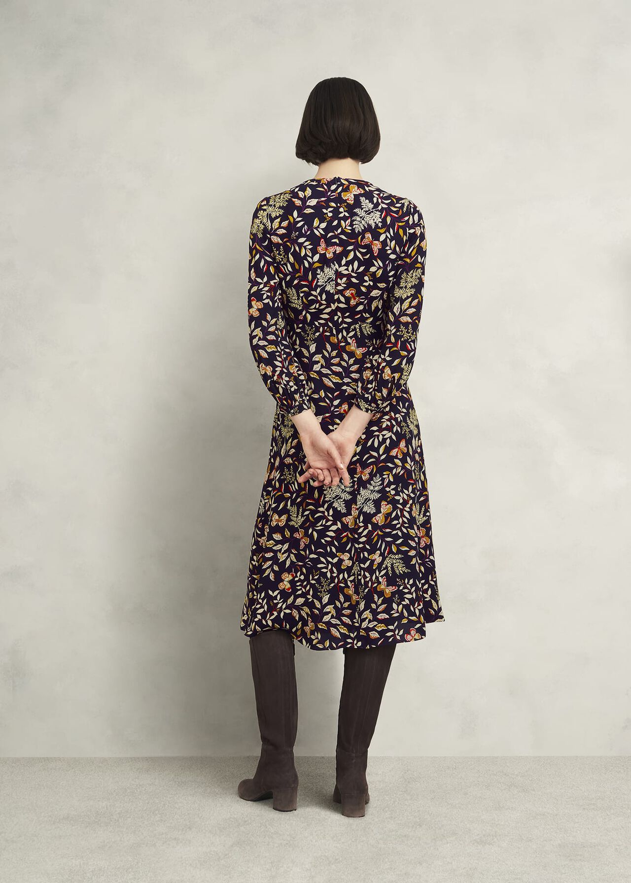 Petite Zainah Dress, Navy Multi, hi-res