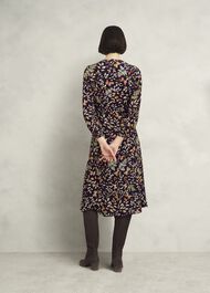 Petite Zainah Dress, Navy Multi, hi-res
