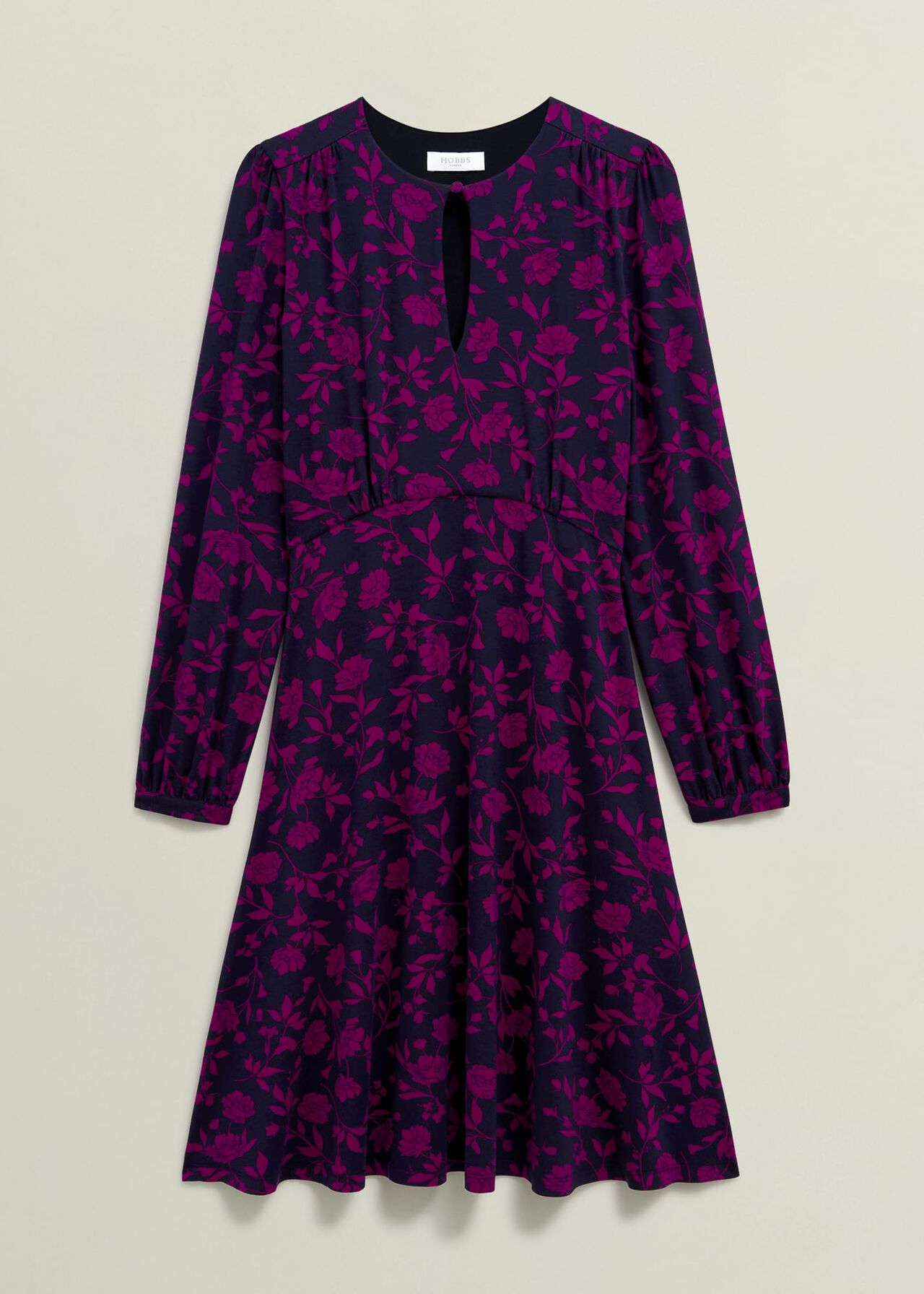 Grace Jersey Dress, Navy Pink, hi-res
