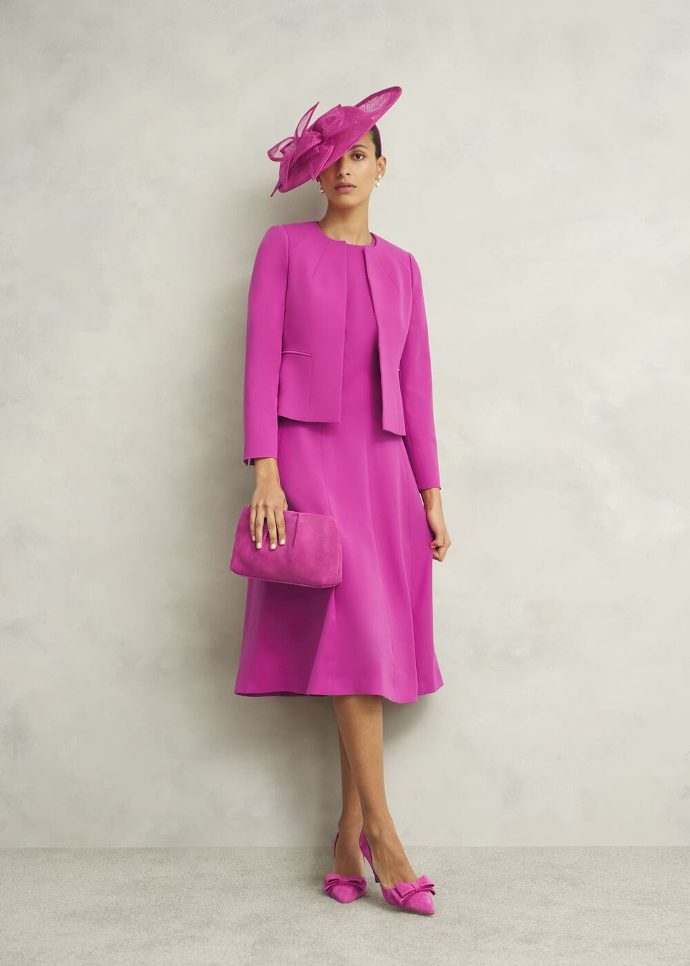 Stephania Fascinator, Bright Pink, hi-res