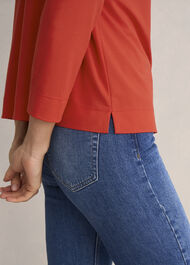 Catriona Roll Neck Top, Pepper Red, hi-res