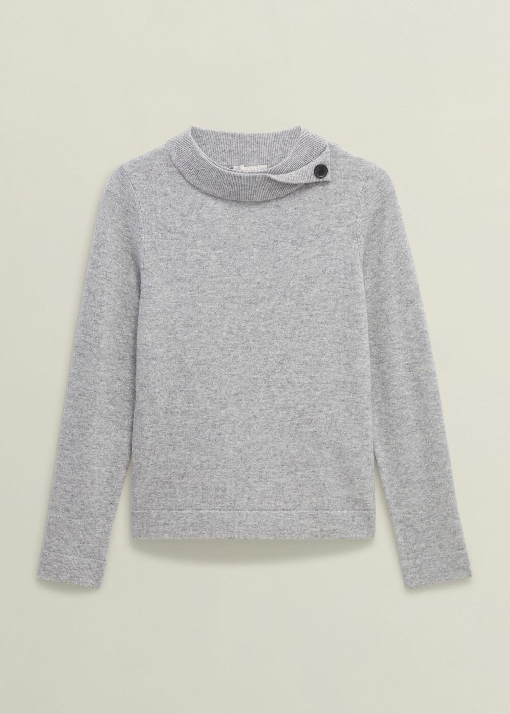 Talia Wool Cashmere Sweater, Grey Marl, hi-res