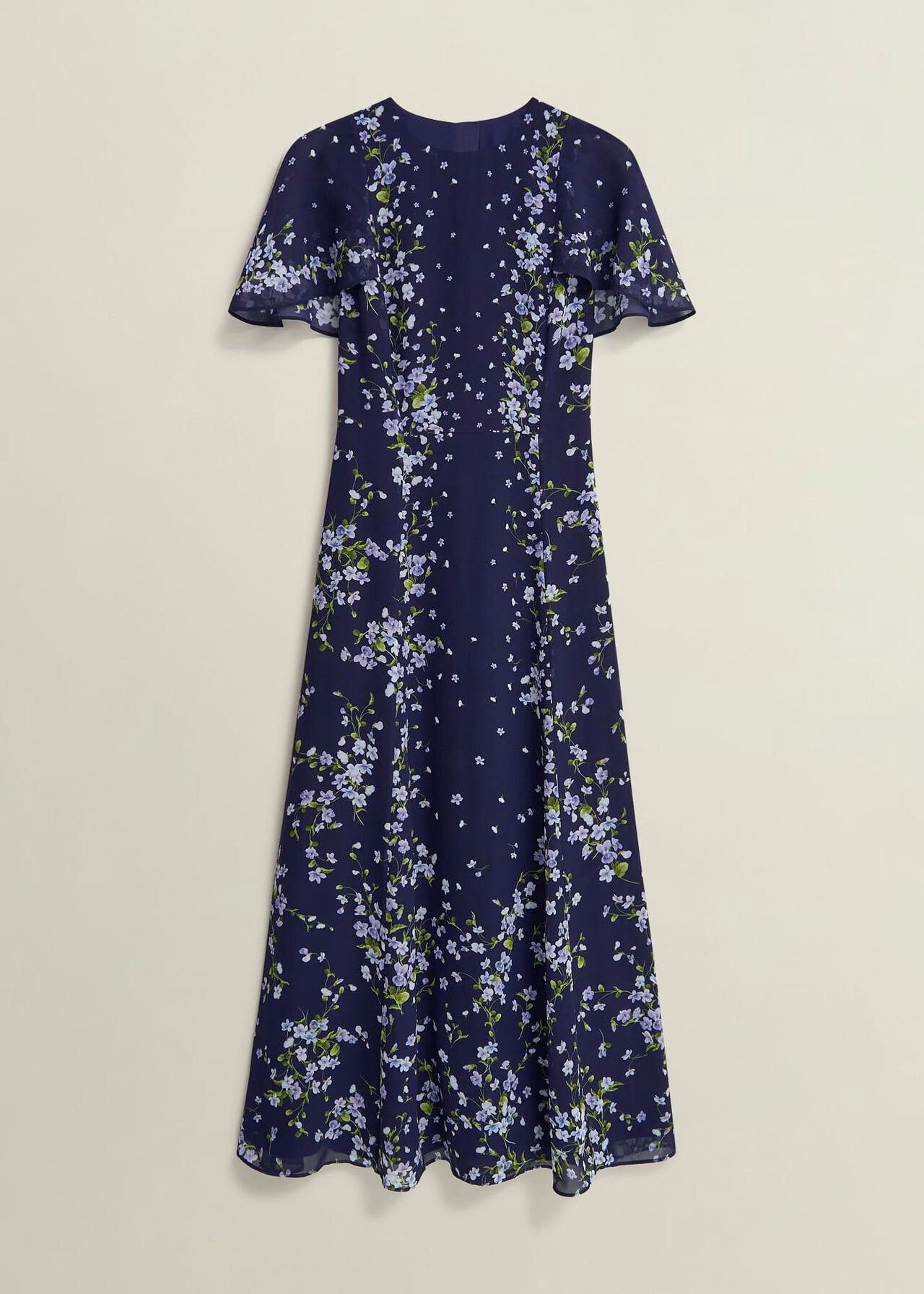 Rosella Cape Dress, Midnight Multi, hi-res