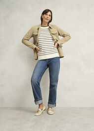 Annalise Sweater, Navy Warm Ivory, hi-res