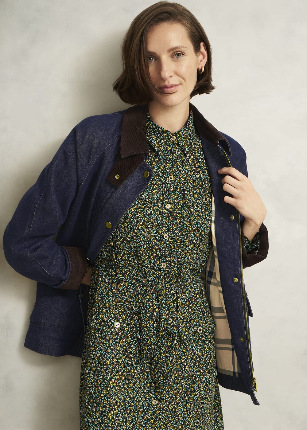 Grantley Denim Barn Jacket, Indigo, hi-res