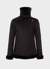 Alana Fur Jacket, Black, hi-res