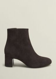 Rochelle Suede Ankle Boots, Chocolate Brown, hi-res