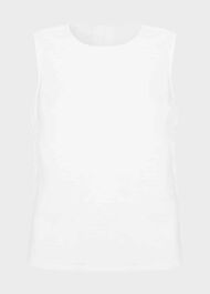 Malindi Linen Top, White, hi-res