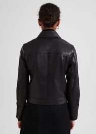 Frederica Leather Jacket, Black, hi-res