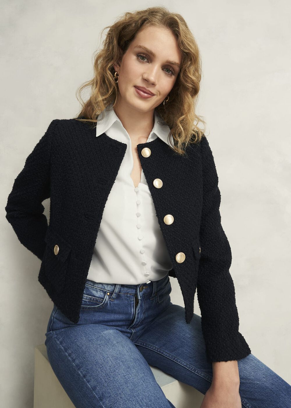 Madison Blouse, Ivory, hi-res