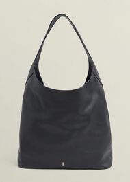 Blakely Leather Shoulder Bag, Black, hi-res