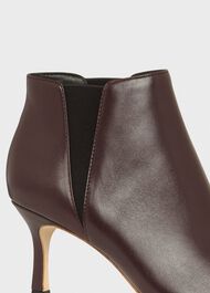 Vita Leather Ankle Boots, Burgundy, hi-res