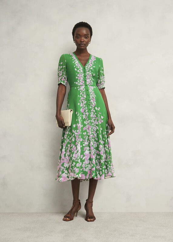 Ana Silk Floral Dress