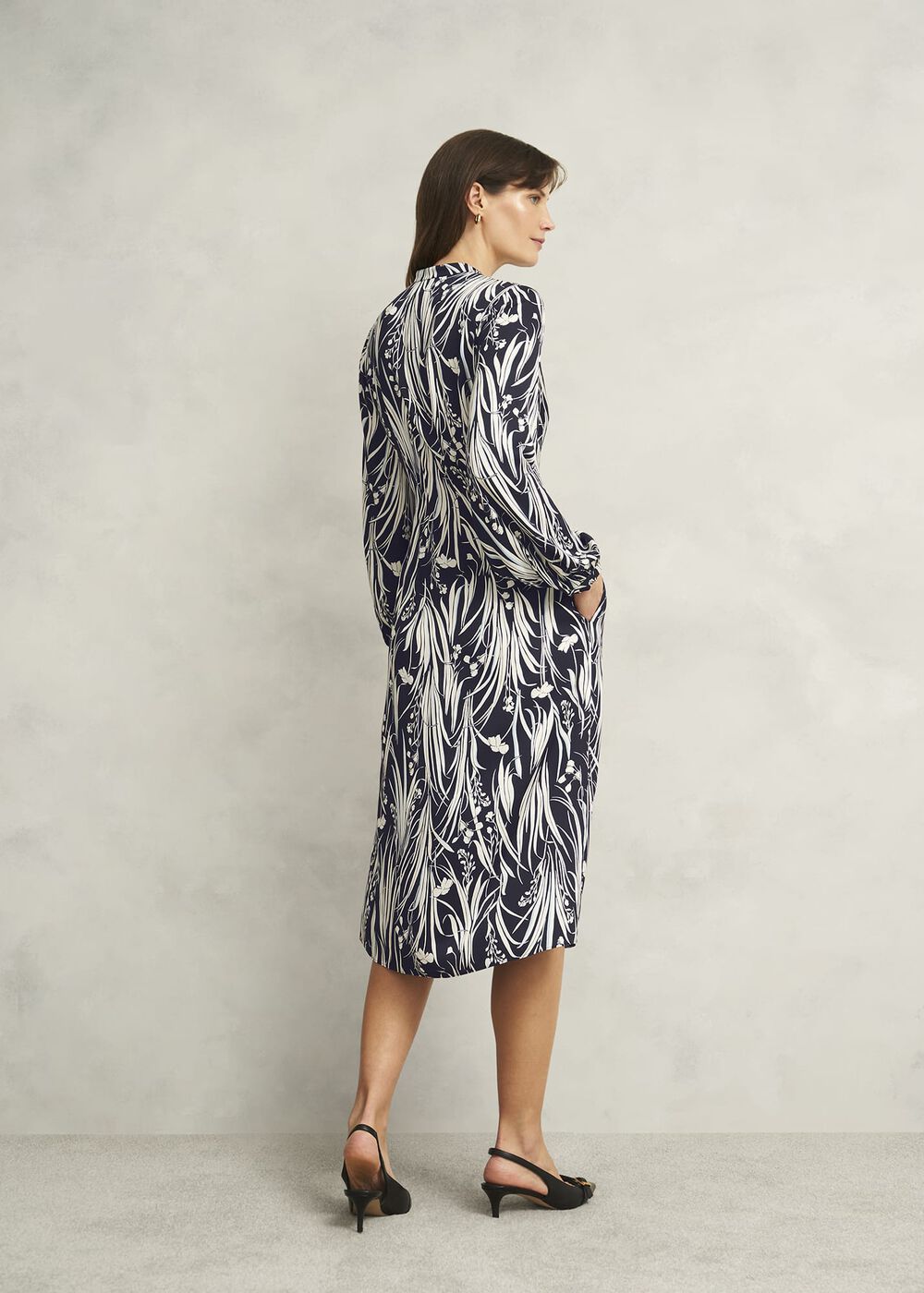 Colette Dress, Navy Ivory, hi-res