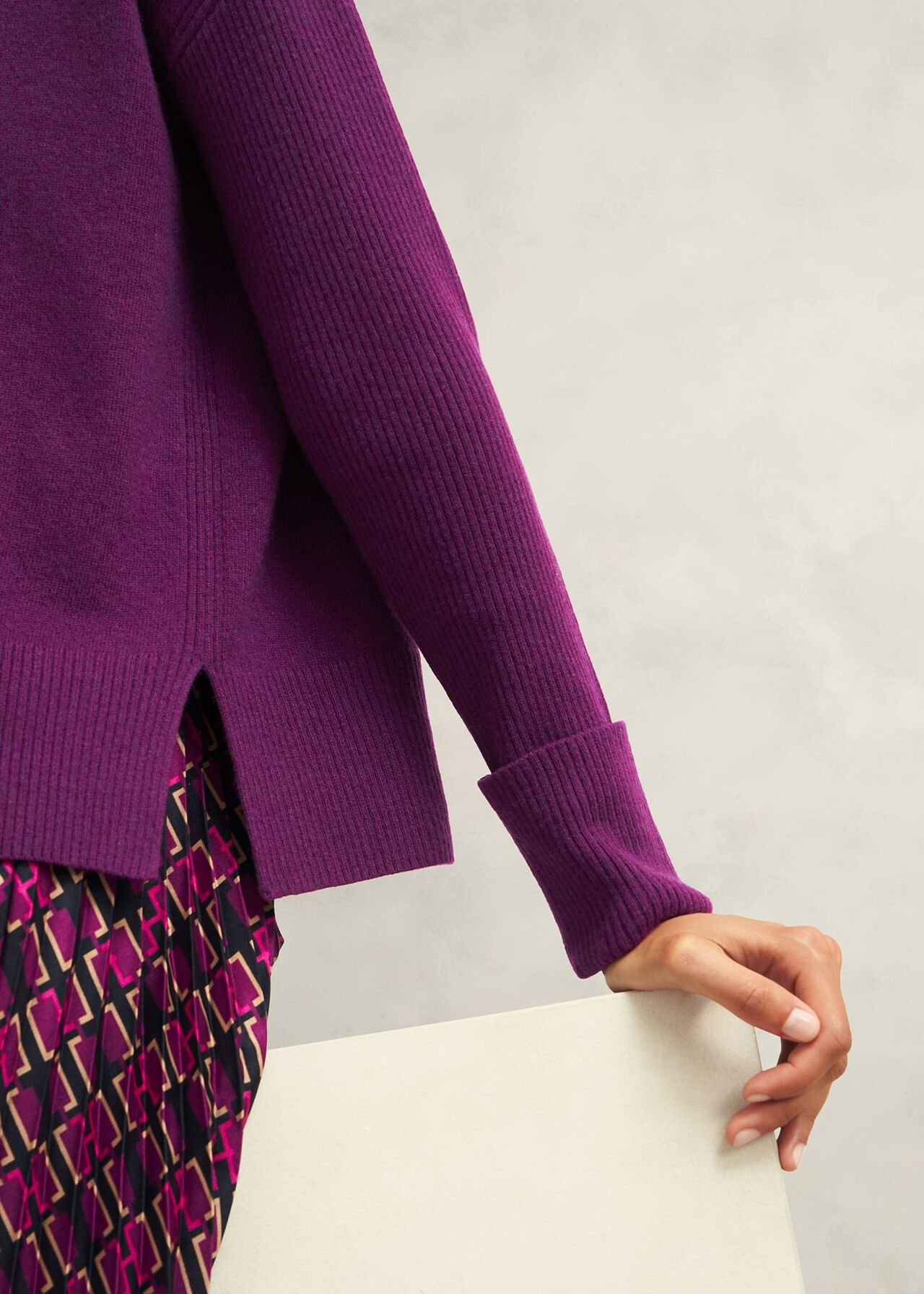 Darla Sweater With Cashmere, Vibrant Purple, hi-res