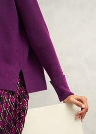 Darla Sweater With Cashmere, Vibrant Purple, hi-res