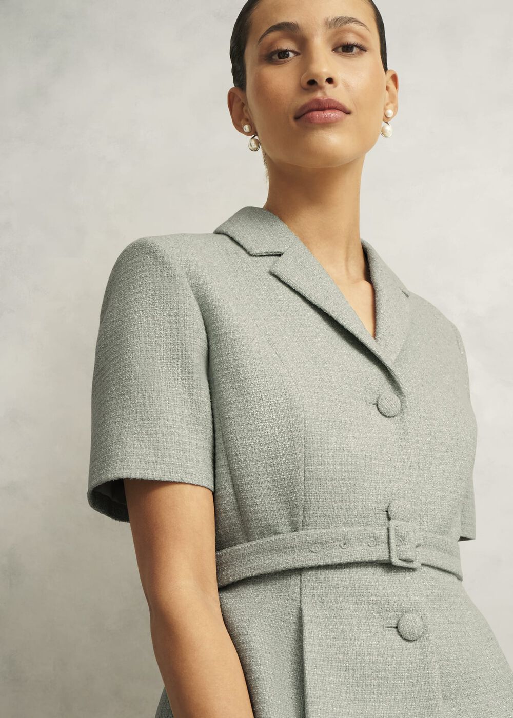 Marta Tweed Jacket, Sage Green, hi-res