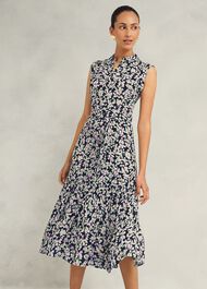 Esme Dress, Navy Multi, hi-res