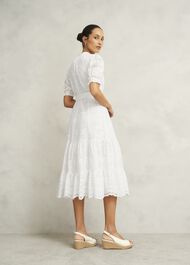 Rosanna Broderie Dress, Hobbs White, hi-res