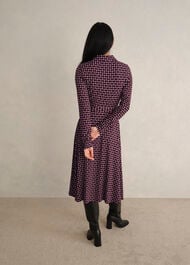 Clarice Jersey Dress, Navy Multi, hi-res