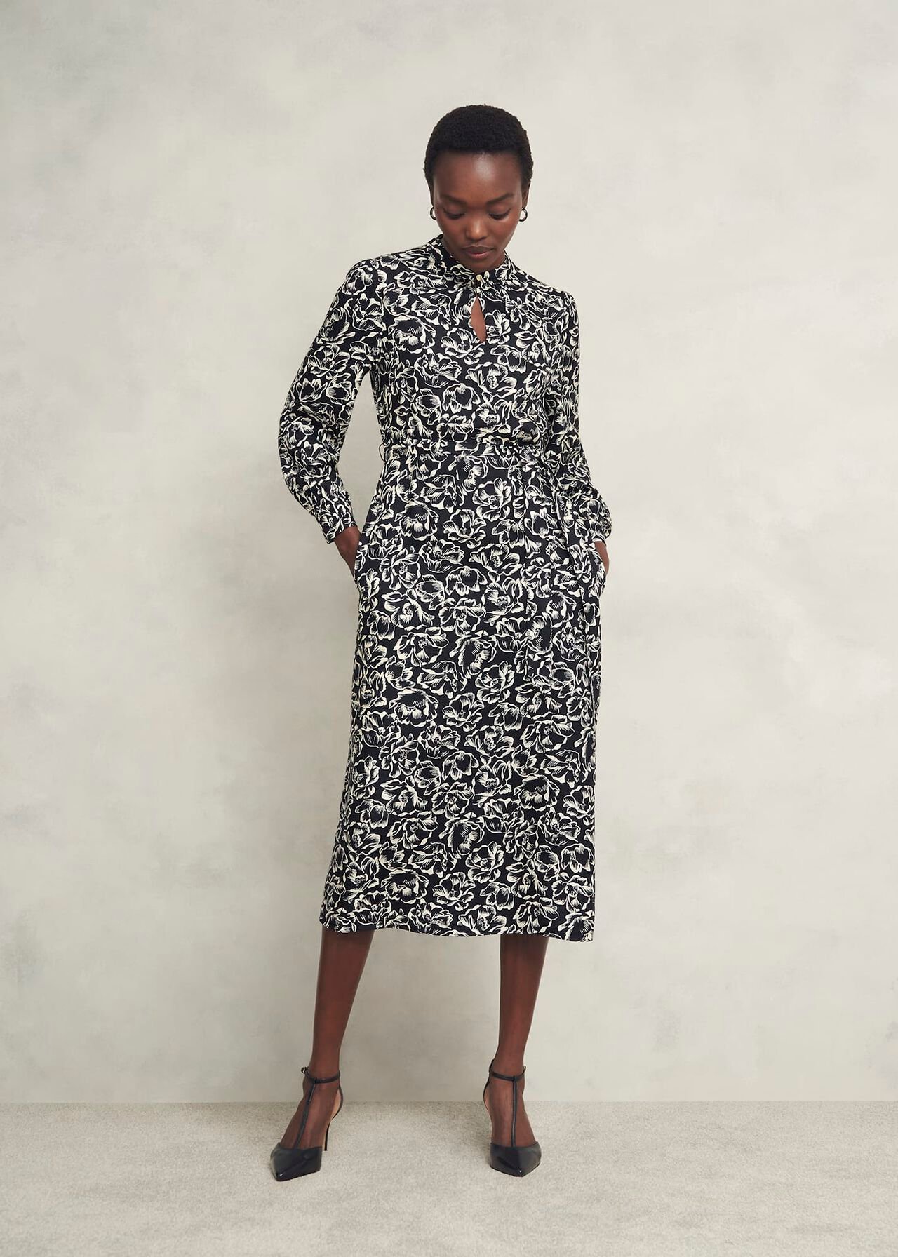 Cynthia Dress, Black Cream, hi-res