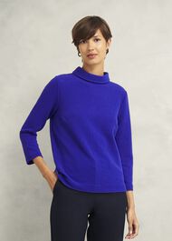 Tali Textured Top, Eclipse Blue, hi-res