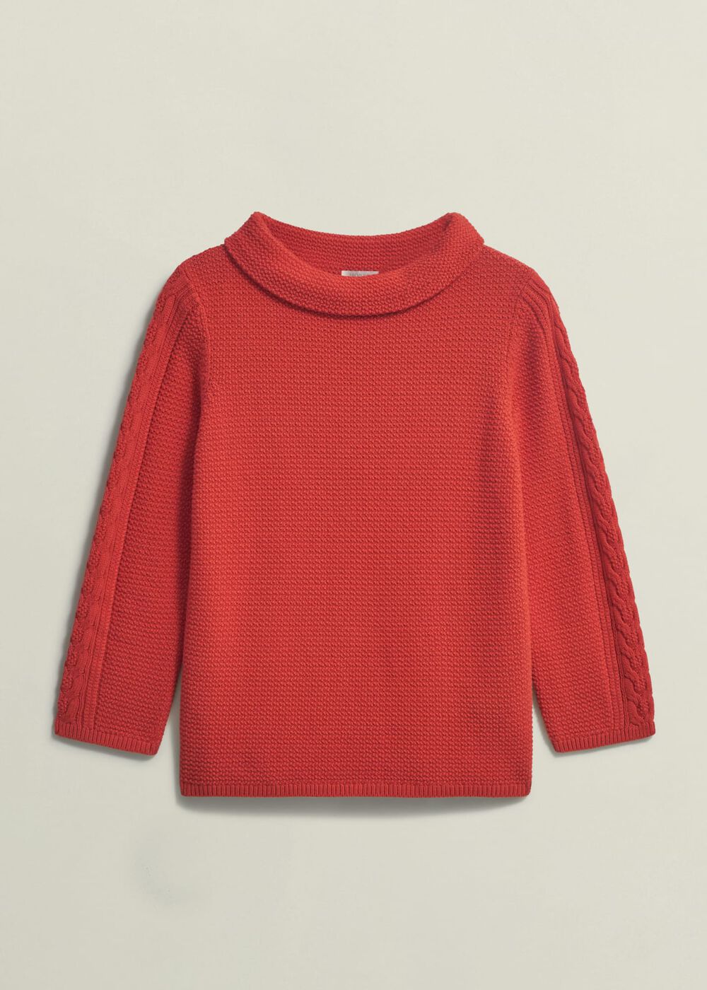 Camilla Cotton Sweater, Scarlet Red, hi-res