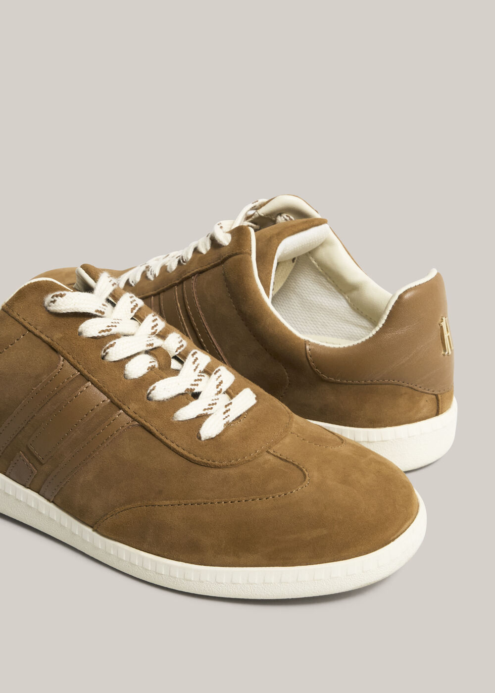 Khloe Suede Trainers, Tan, hi-res