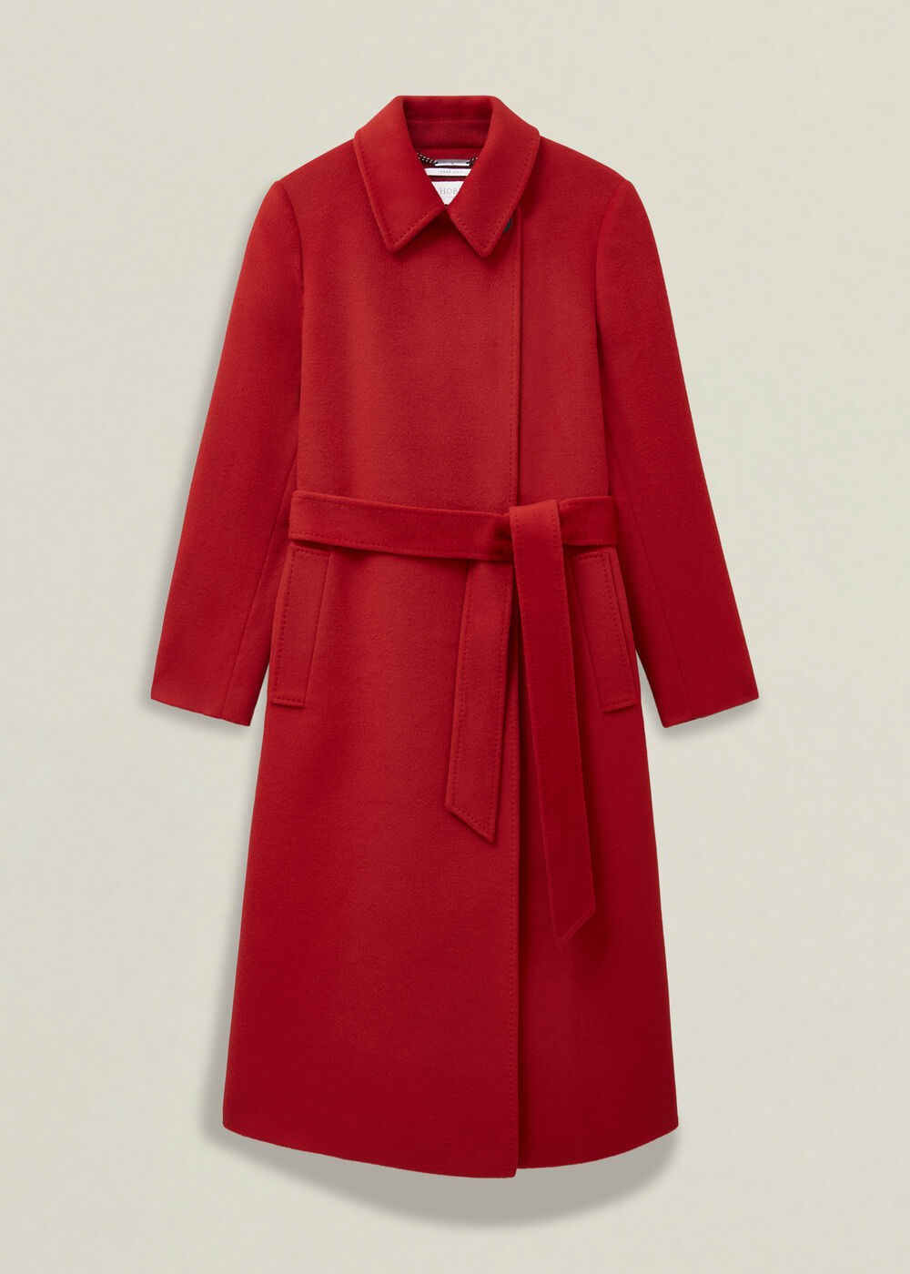 Livia Wool Coat, Red, hi-res