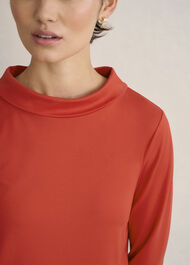 Catriona Roll Neck Top, Pepper Red, hi-res
