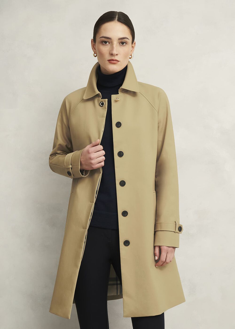 Petite Vivienne Shower Resistant Trench Coat, Fawn Beige, hi-res