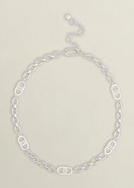 Bette Chain Silver Plated Necklace, Silver, hi-res